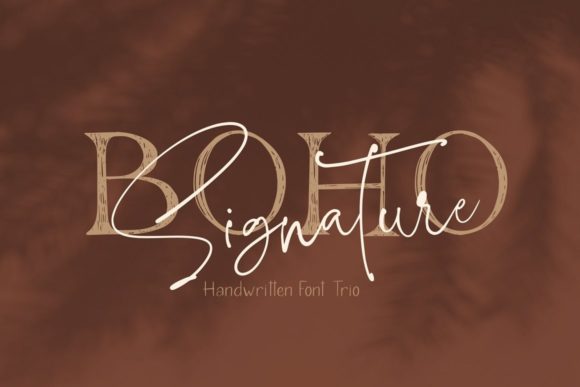 Boho Signature Trio: A Versatile Font Family for Modern Design