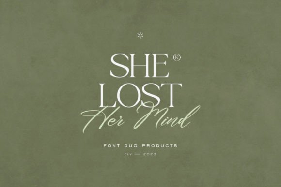 She Lost Her Mind Font Duo