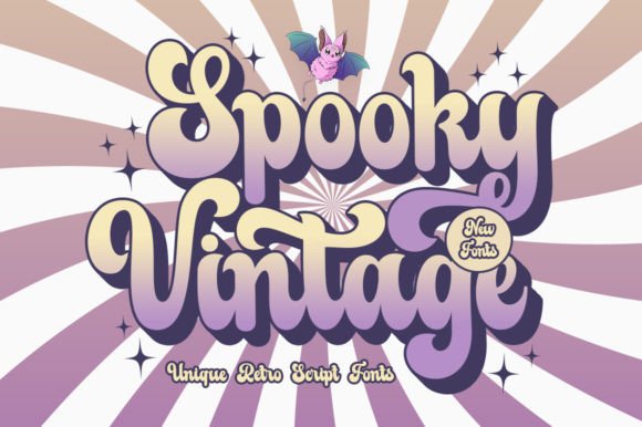Spooky Vintage: Playfully Nostalgic Display Font